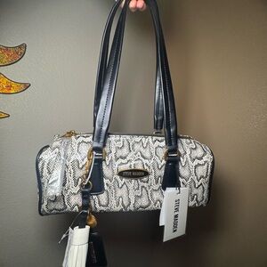 Steve Madden Monochrome Snake Print Shoulder Bag